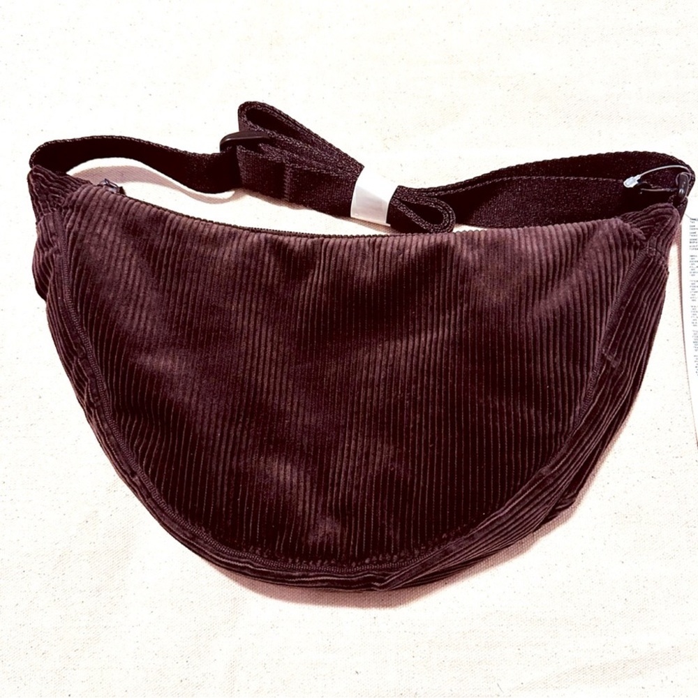 Uniqlo | Bag | Round Mini Corduroy Shoulder Bag | Dark Brown